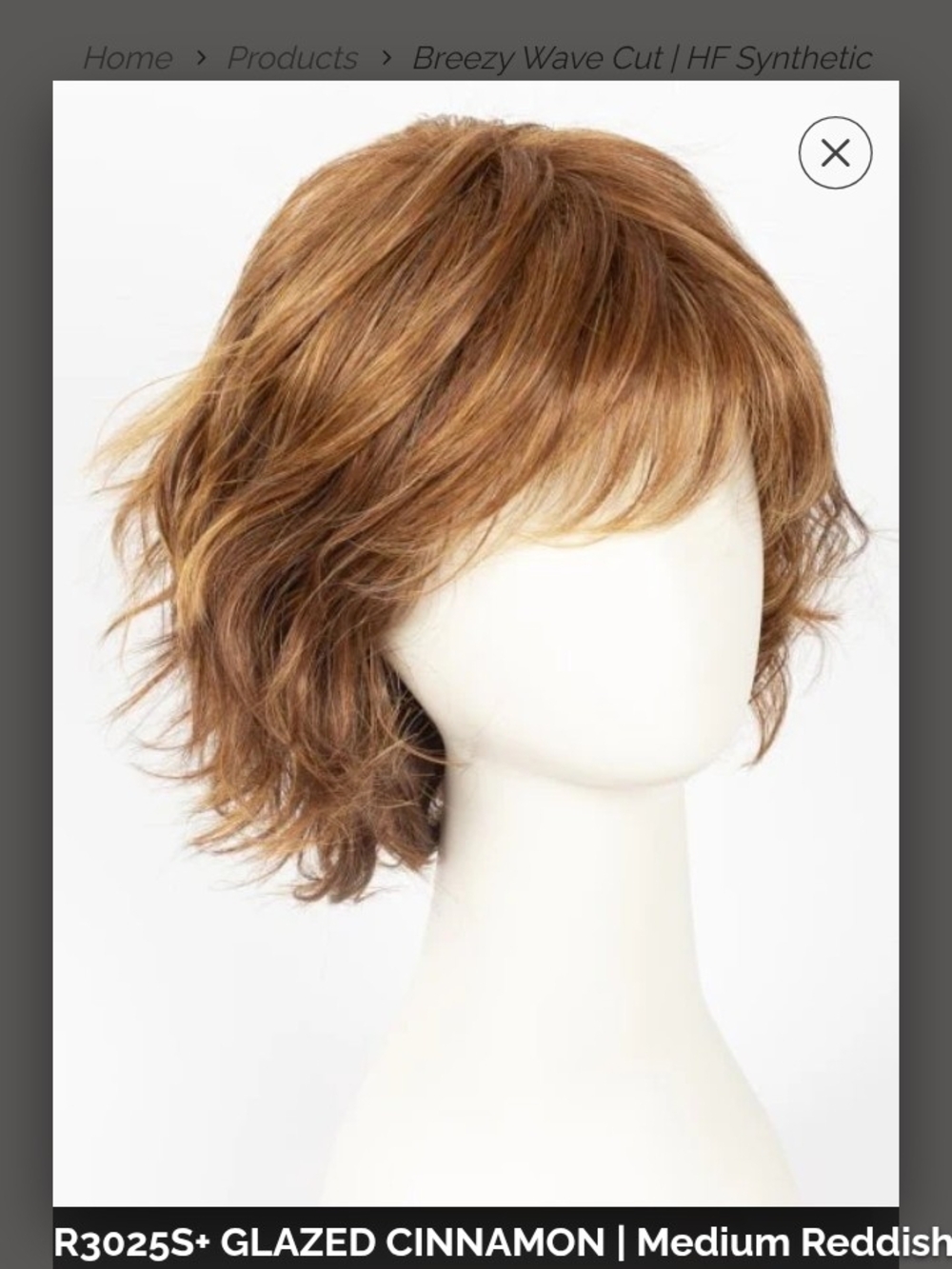 Hairdo BREEZY WAVE CUT Wig. NWT. No Box.  Glazed Cinnamon Med Red Ginger. R3025S - Picture 6 of 7